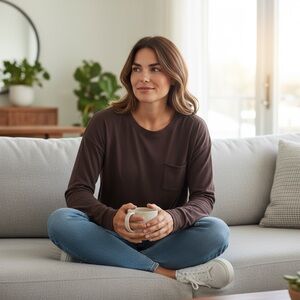 Theory Women's Crew Neck Sweater - Dark Burgandy